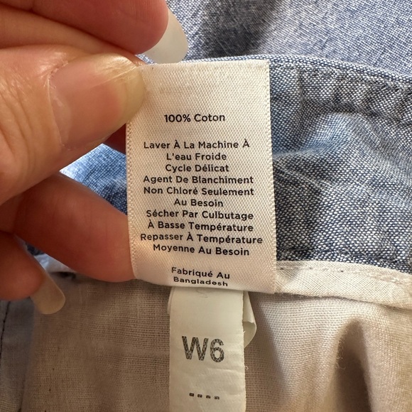 Talbots Chambray Scalloped Hem Shorts Size 10p - Picture 6 of 7